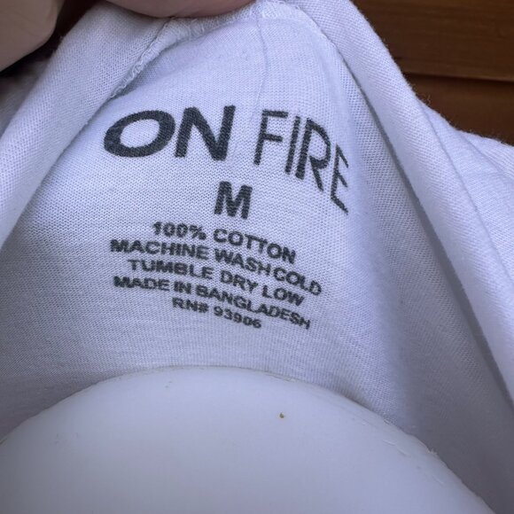 On Fire Racing Babe Hooded Long Sleeve Tee Shirt Size M - Picture 2 of 9